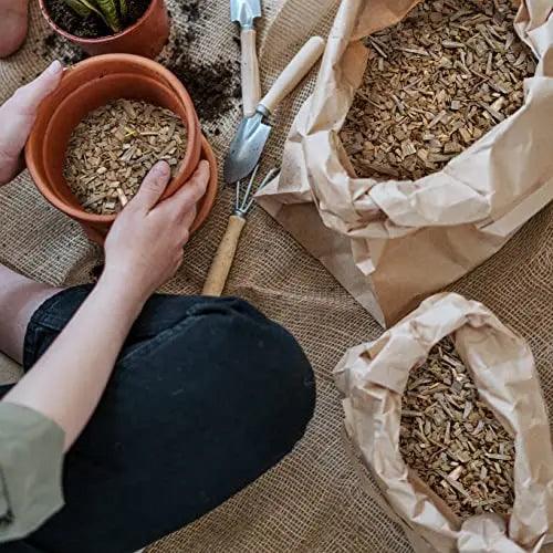 Double Tree Incense Cedar Wood Chips for Potting House Plants, Vegetable Garden Beds, Yard, Pet Bedding & Landscaping, 100% Natural & Shredded, Cedar Shavings for Indoor & Outdoor Use - Double Tree Forest Products