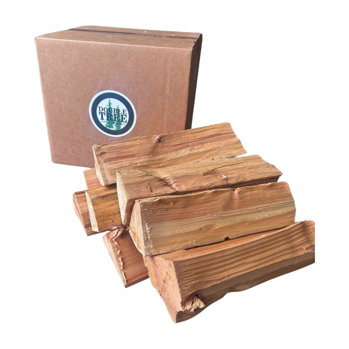 Double Tree - Kiln Dried Premium Incense Cedar Firewood 2.2 Cubic ft (16inch Logs) (Includes Firestarter) (XX Large 2.2 Cubic for Fireplace,Campfire,Wood Stove, Fire Pit, Split Wood for Solo Stove or Breeo)