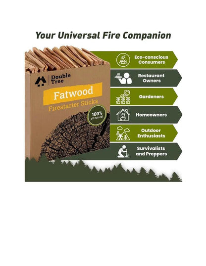 Fatwood Fire Starter Sticks - 100% Natural - Double Tree Forest Products