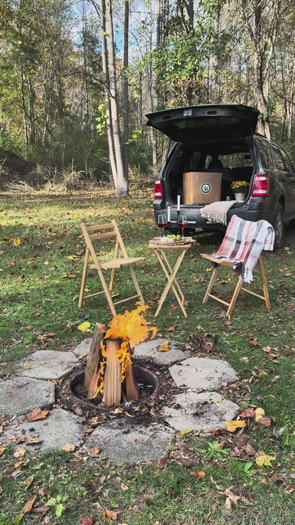 Double Tree - Kiln Dried Premium Incense Cedar Firewood 2.2 Cubic ft (16inch Logs) (Includes Firestarter) (XX Large 2.2 Cubic for Fireplace,Campfire,Wood Stove, Fire Pit, Split Wood for Solo Stove or Breeo)