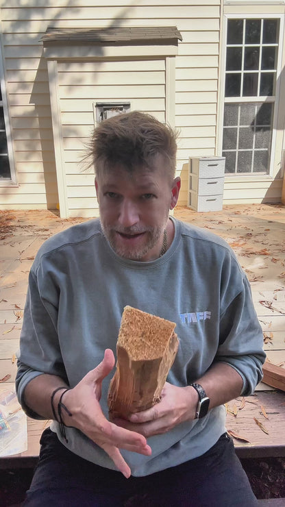 Double Tree - Kiln Dried Premium Incense Cedar Firewood 2.2 Cubic ft (16inch Logs) (Includes Firestarter) (XX Large 2.2 Cubic for Fireplace,Campfire,Wood Stove, Fire Pit, Split Wood for Solo Stove or Breeo)